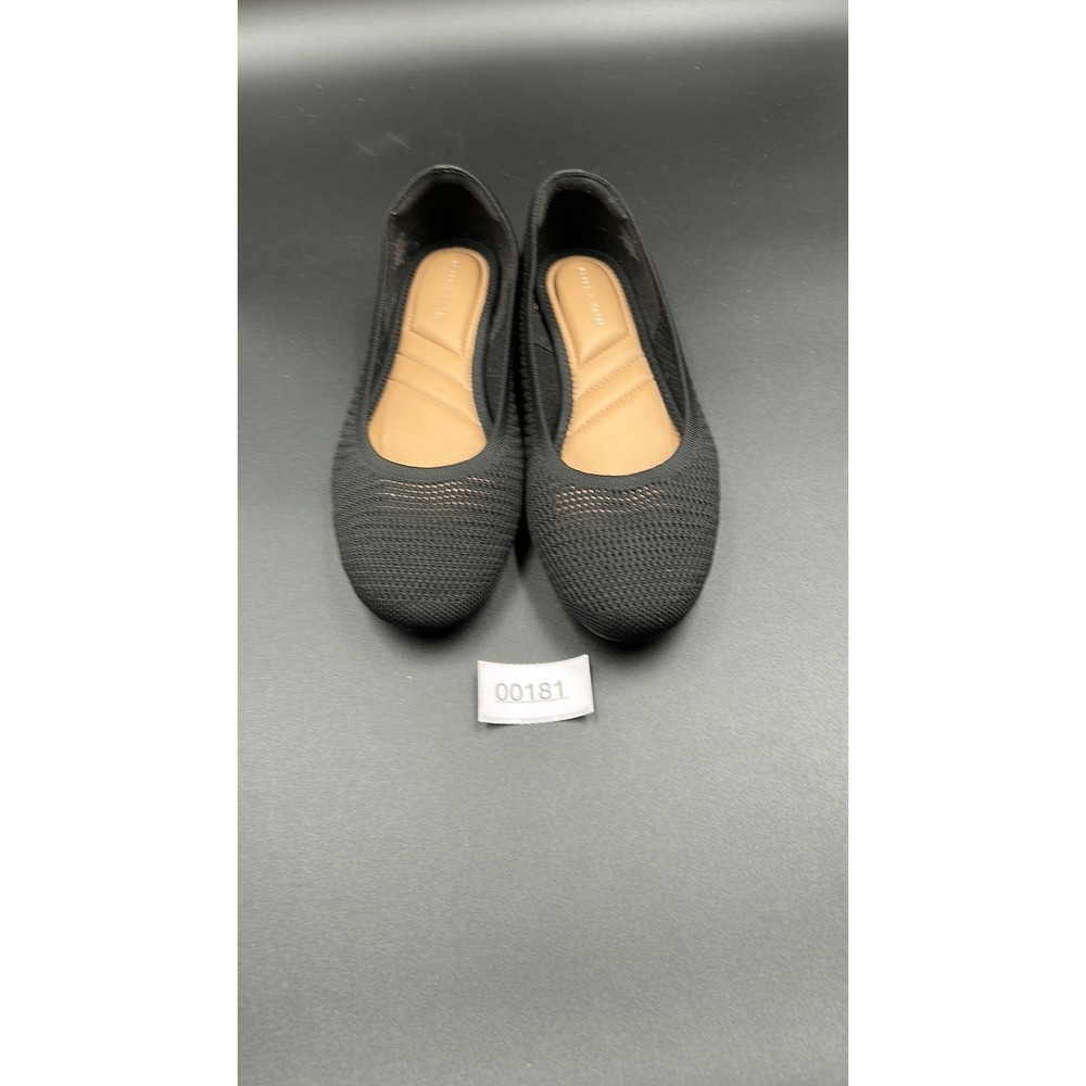 Kelly & Katie Black Knit Pointed-Toe Flats Size 11W
